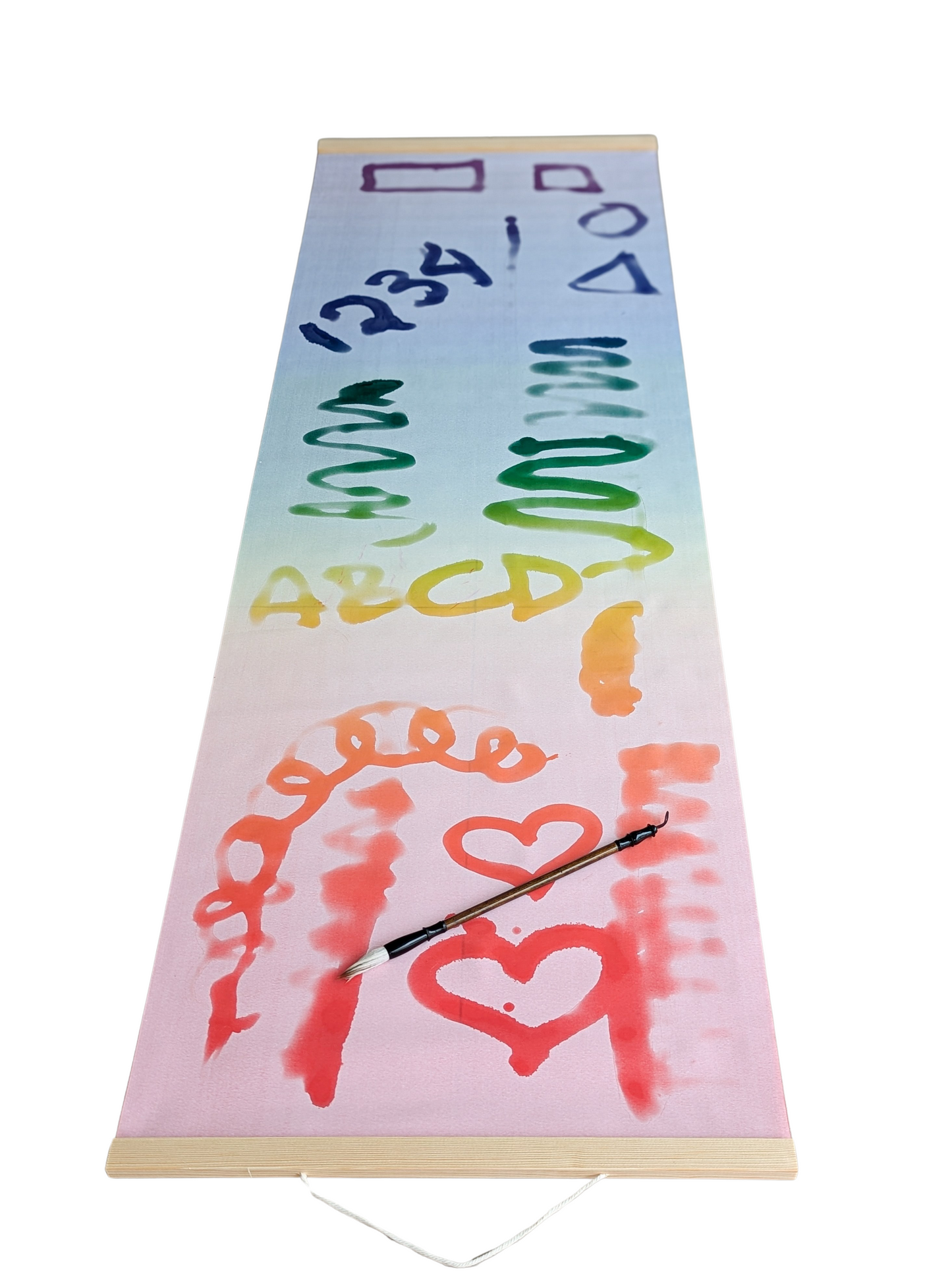 Wiederverwendbares Regenbogen Wassermaltuch + Wasserbecher & Pinsel gratis dazu!